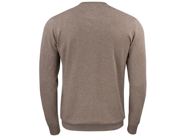 Cutter&Buck Oakville V-neck Men Brunmelert str. 4XL