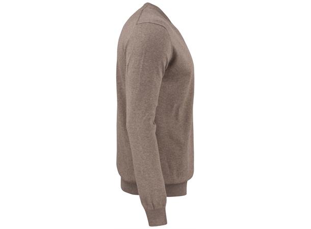 Cutter&Buck Oakville V-neck Men Brunmelert str. 4XL