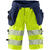 Fristads Shorts stretch, 2509 PLU HiVis Gul/blå, str.C56, HiVis, kl.1 