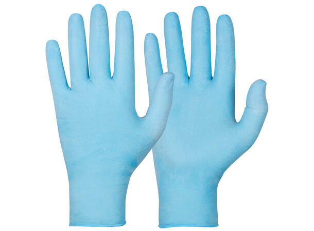 Granberg Hanske, engangs, nitril Str. L blå, AQL 1.5, 100stk/pk