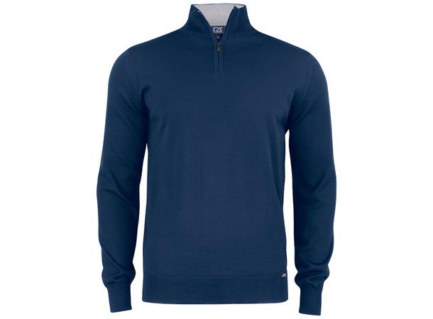 Cutter&Buck Everett HZ Sweater Marineblå str. S