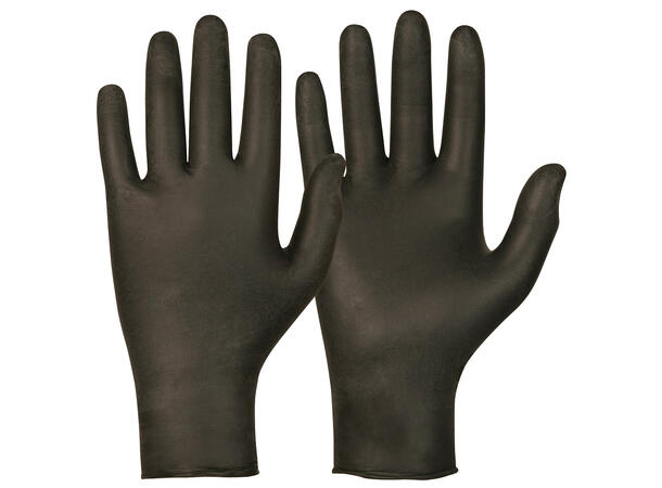 Granberg Hanske, Engangs, Nitril Str. L svart, AQL 1.5, 100stk/pk