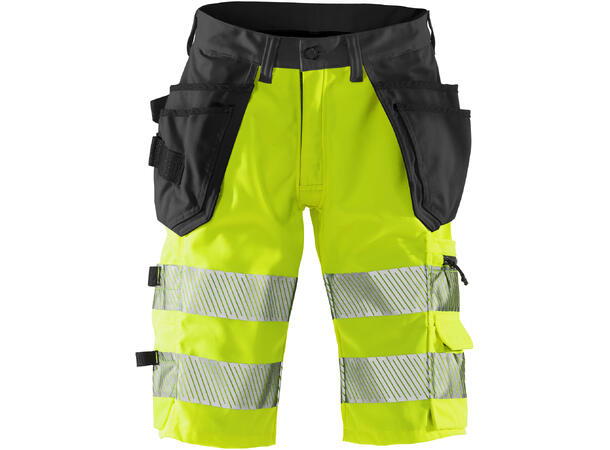 Fristads Shorts stretch, 2509 PLU Gul, str.C56, HiVis, kl.1