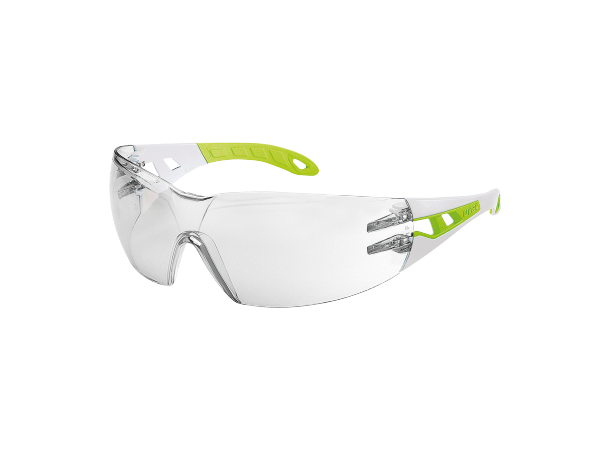 Uvex Brille Pheos S Exc Klar (Lime) Hvit/Grønn str. S
