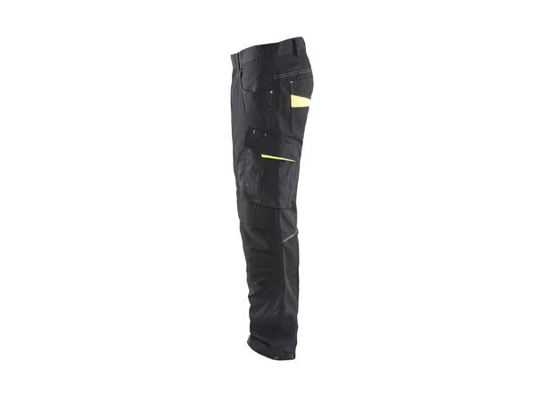 Blåkläder 1495 Servicebukse Stretch Svart/Gul C44
