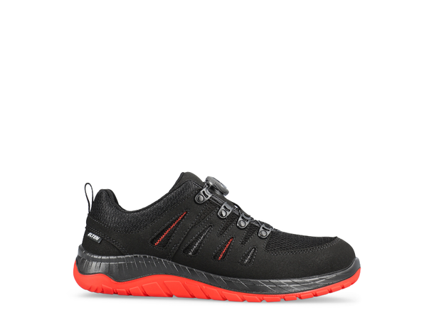 Elten Maddox BOA® Black-Red Low S3 Svart, str.45 S3 SRC