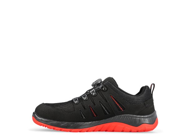 Elten Maddox BOA® Black-Red Low S3 Svart, str.45 S3 SRC