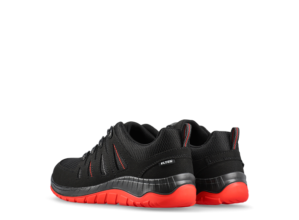 Elten Maddox BOA® Black-Red Low S3 Svart, str.45 S3 SRC