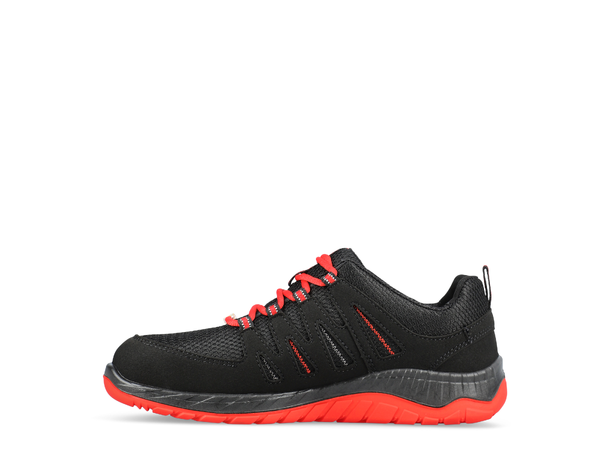 Elten Maddox Black-Red Low S3 Svart, str.35 S3 SRC