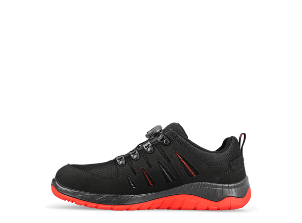 Elten Maddox BOA® Black-Red Low S3 Svart, str.43 S3 SRC