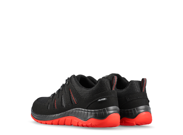 Elten Maddox BOA® Black-Red Low S3 Svart, str.43 S3 SRC