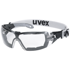 Uvex Brille Pheos Guard Ext Klar Svart/Grå str. S