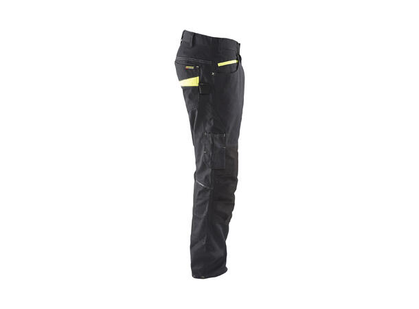 Blåkläder 1495 Servicebukse Stretch Svart/Gul C52